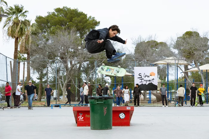 Ronnie Kessner skating at Perry Skatepark