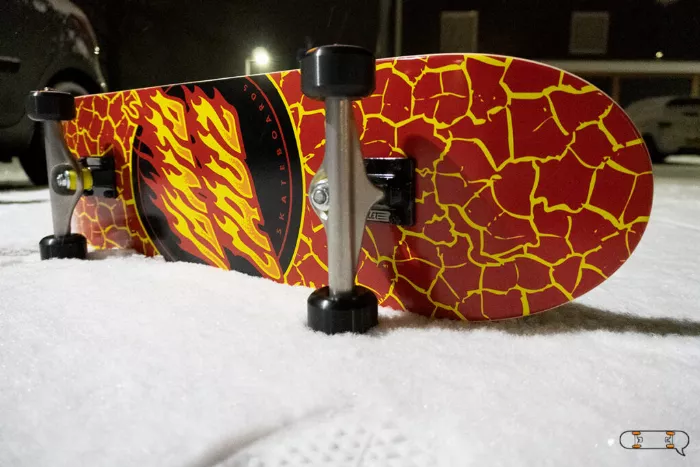 Santa Cruz flame dot skateboard