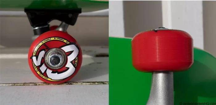 Santa Cruz kids skateboard OJ wheels close up