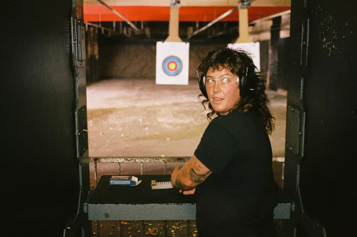 Sheezy at a shooting range