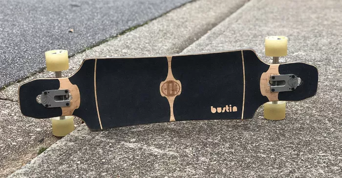 Side view of the Bustin Maestro longboard