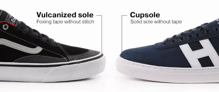 skateboard shoes cupsole vs vulcanized sole