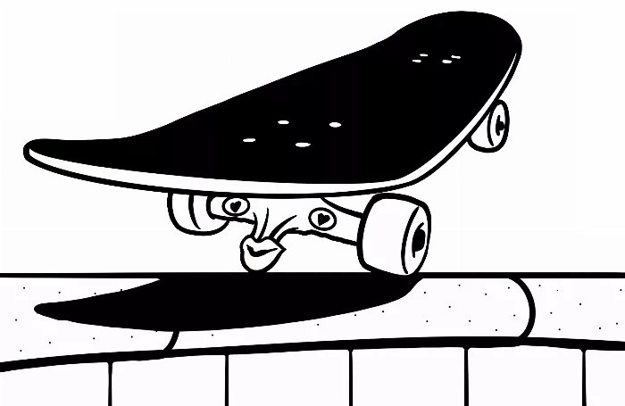 Skateboard trucks on coping