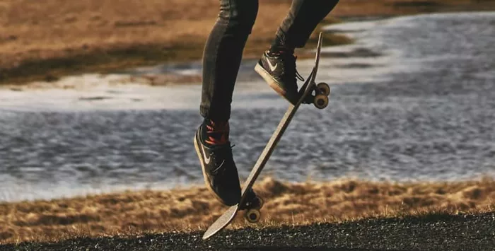 skateboarder doing an ollie