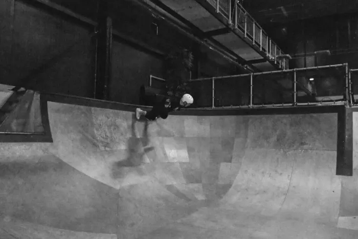 skateboarder in a bowl