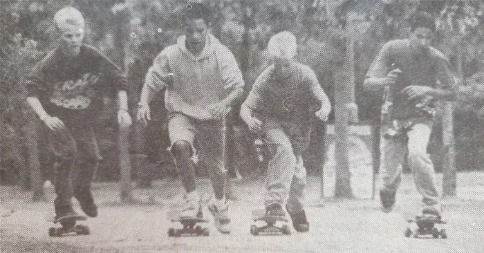 Skateboarder in the 80s