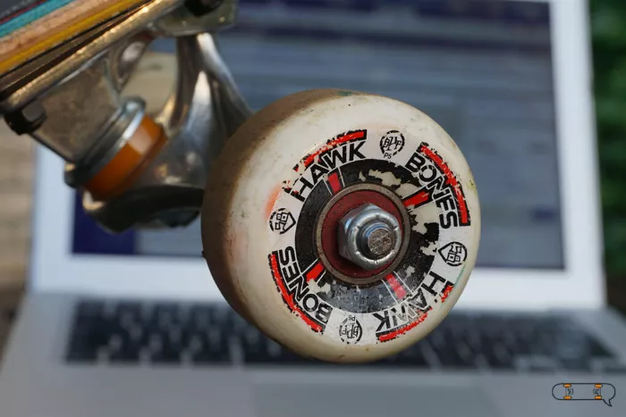 Skateboarder performing a trick