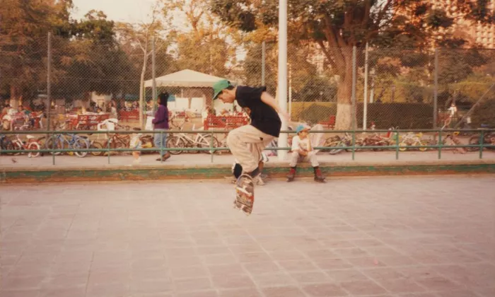 Skateboarders in Egypt