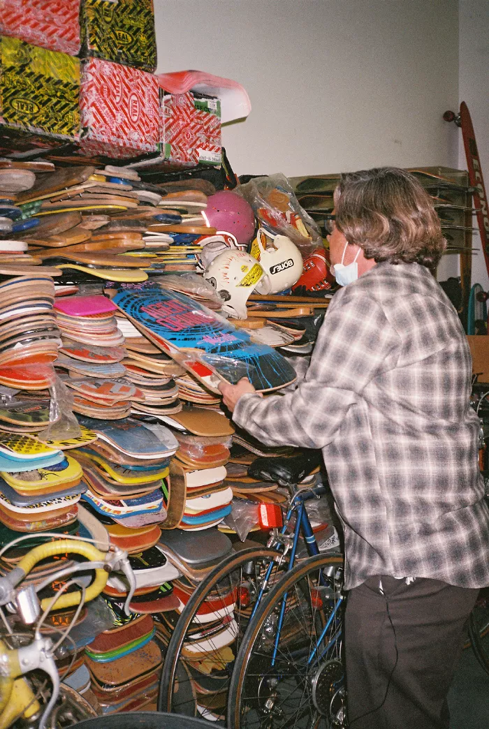 Skateboarding Hall of Fame archive featuring vintage skateboards