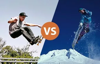 skateboarding vs snowboarding