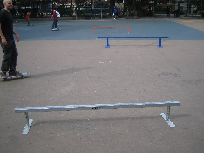 Skaters doing tricks at Tompkins Square Park