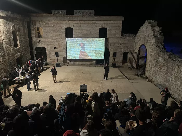 Skaters enjoying the Vladimir Film Festival