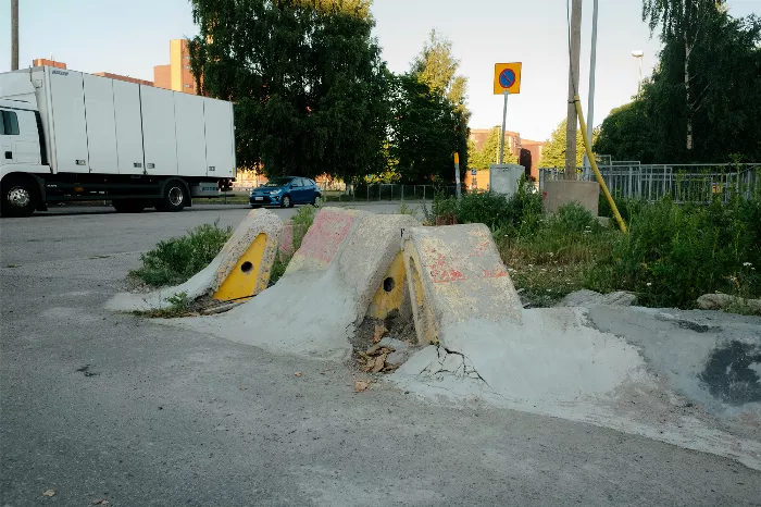 Skaters gathering at a skate spot in Helsinki