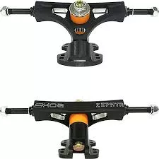 Skoa Zephyr Black CNC 136mm 47°/42° Precision Longboard Trucks