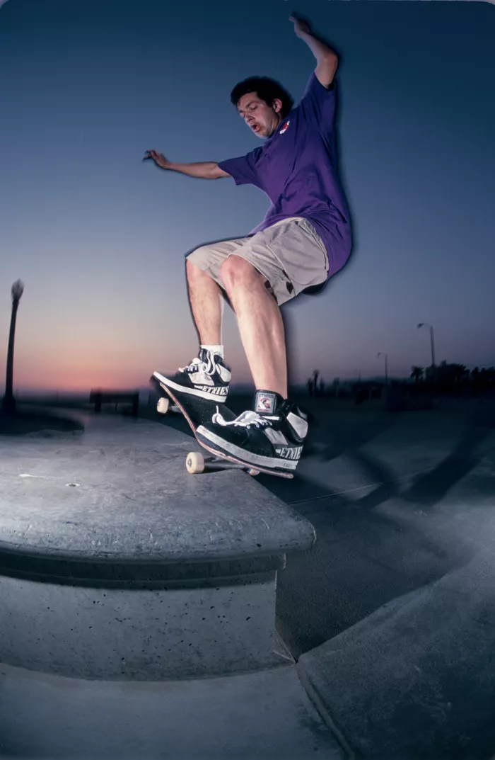 Spike Jonze's photograph of &quot;The Gonz,&quot; highlighting the brand's connection to influential figures in skateboarding history