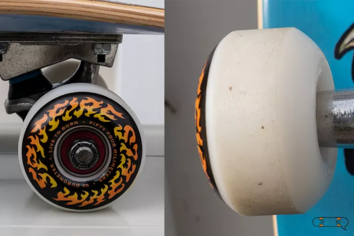 Spitfire wheels on SkateXS skateboard