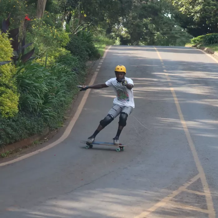 stand up heelside slide longboarding