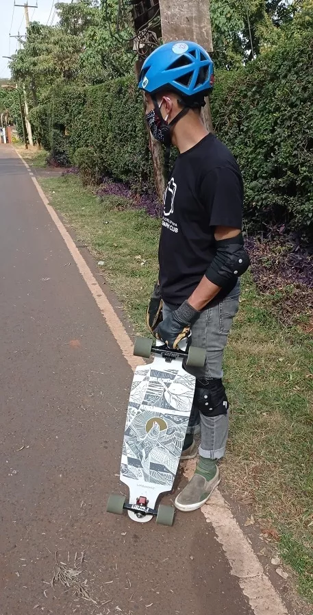 standing with the landyachtz drop cat