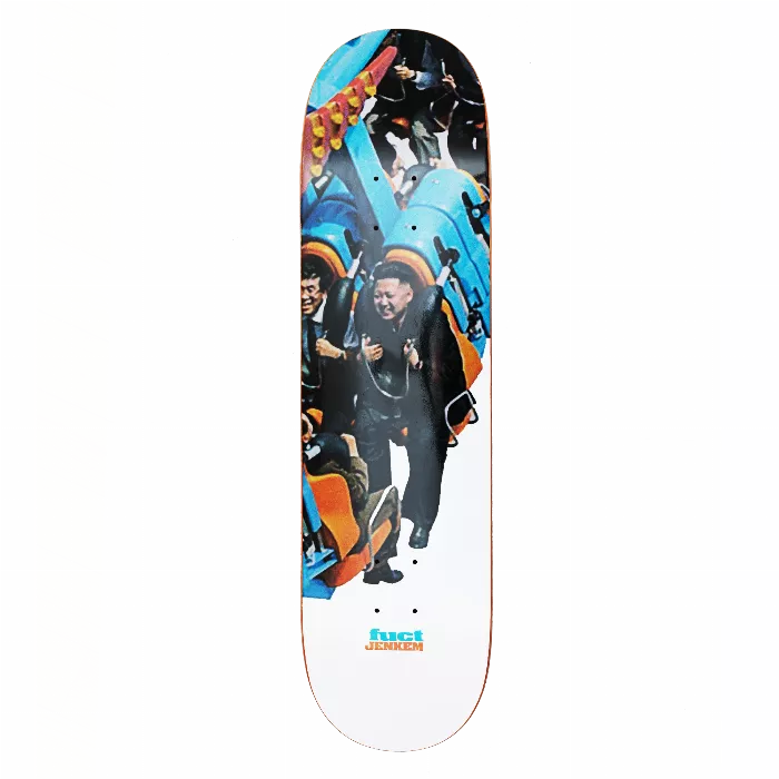 The bottom graphic of the Jenkem x FUCT skateboard deck, displaying the full design.