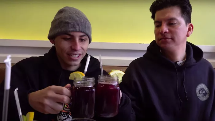 The Jenkem TV crew sampling Peruvian dishes in NYC