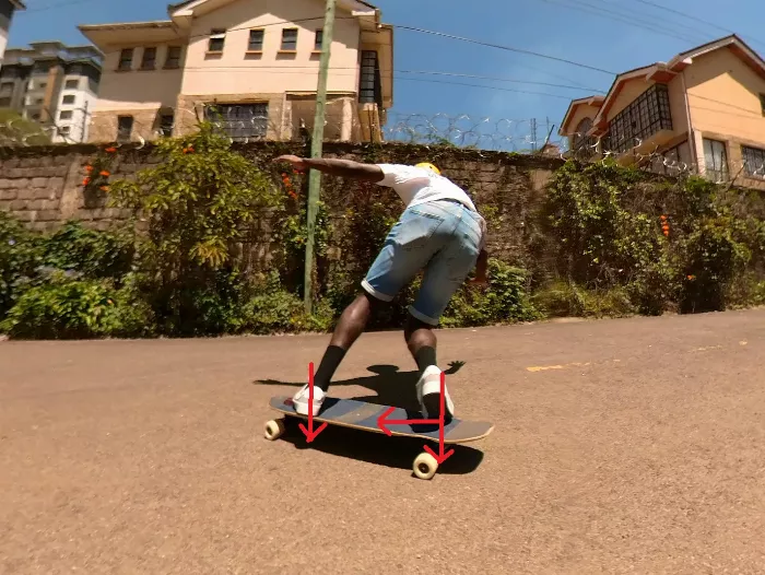 toeside 180 stand-up slide push