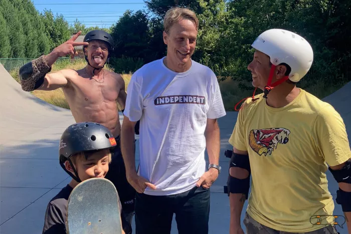 Tony Hawk at a vert ramp