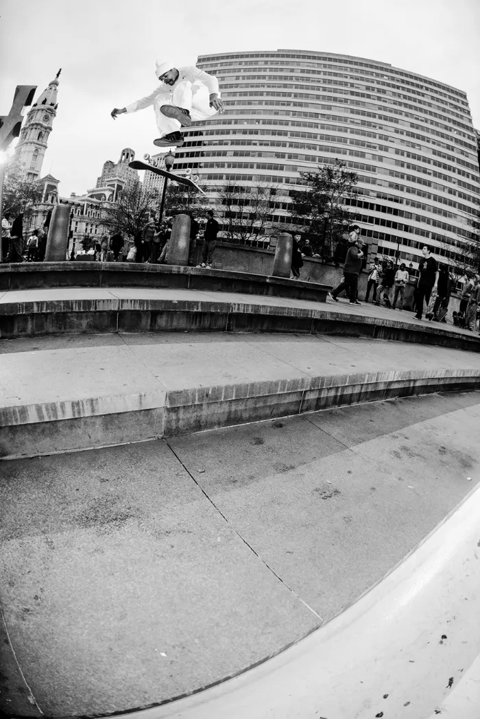 tyshawn jones varial flip at love / photo: jonathan mehring