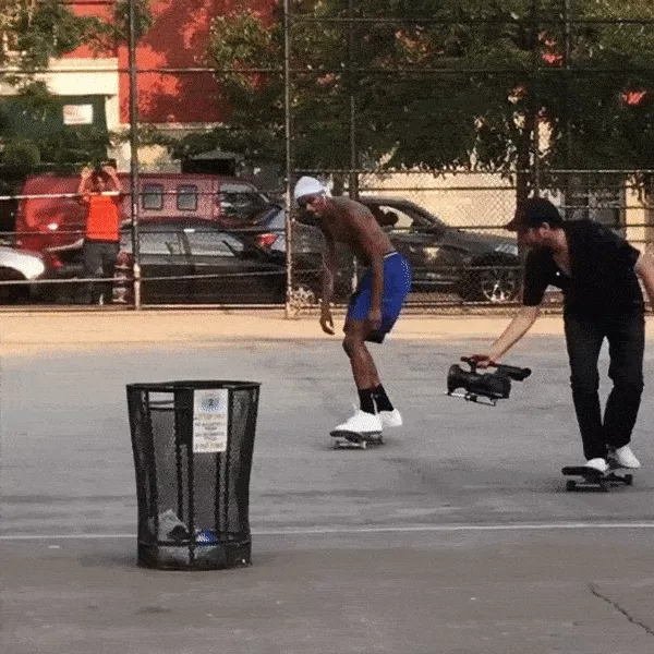 Tyshawn skateboarding