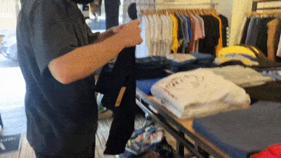 Unfolding shirts