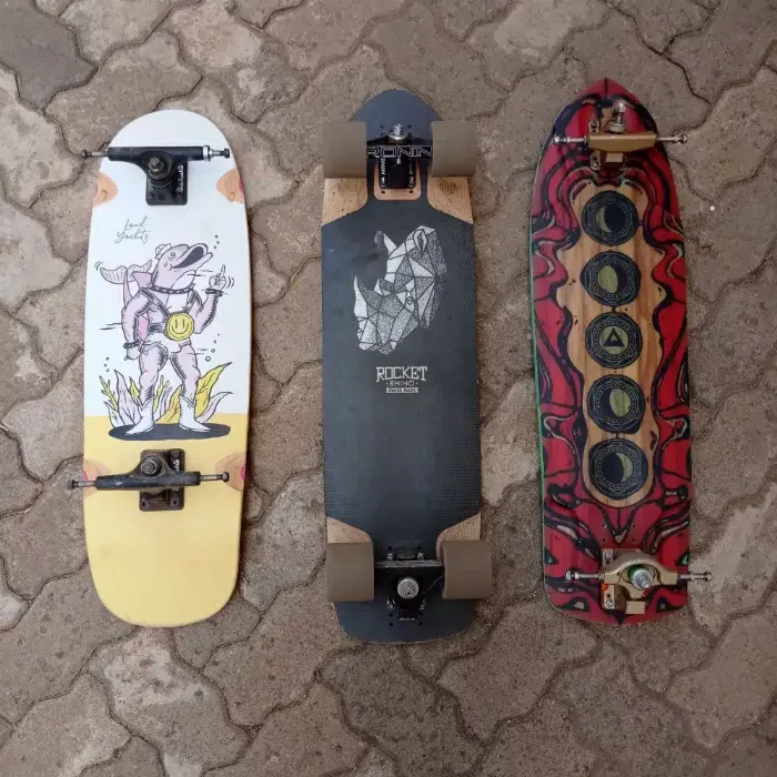 Various longboards with different wheelbases