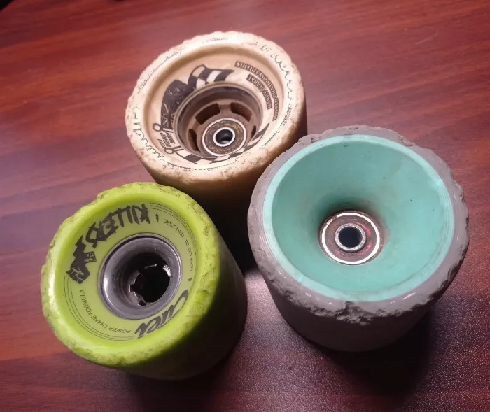 Venom Magnums, Cuei Killers, Cheetah Hawgs longboard wheels