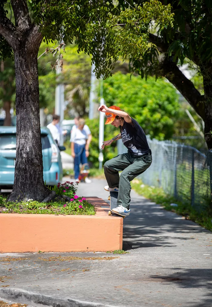 Victoria Ruesga showcases a stylish ollie in this photo by Ryan Flynn.