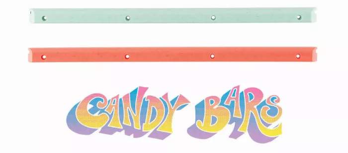 Welcome Candy Bars deck rails, highlighted for their unique shape and material