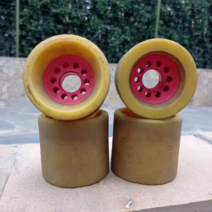 worn down maverick longboard wheels