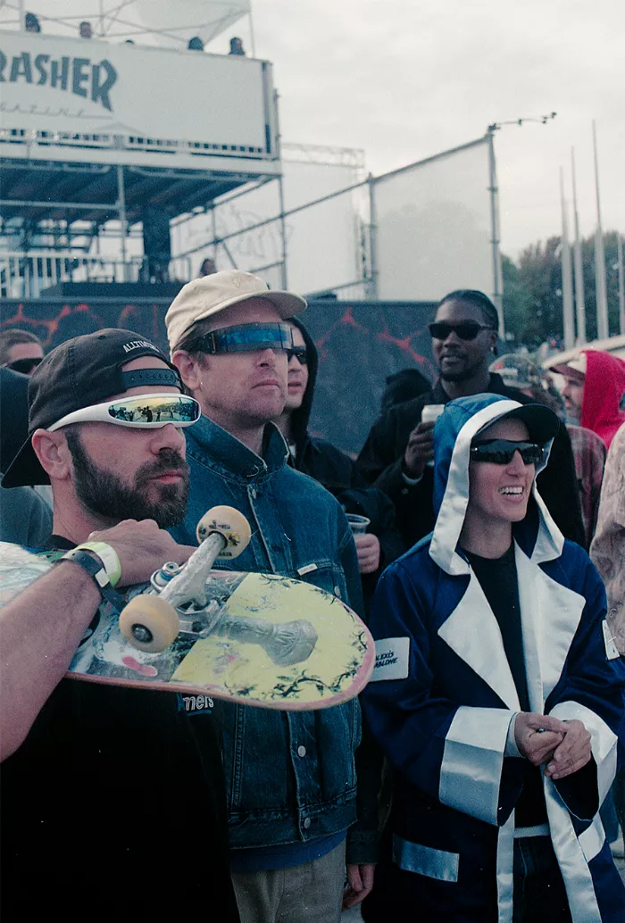 Zered Bassett sporting speed shades before a Game of Skate